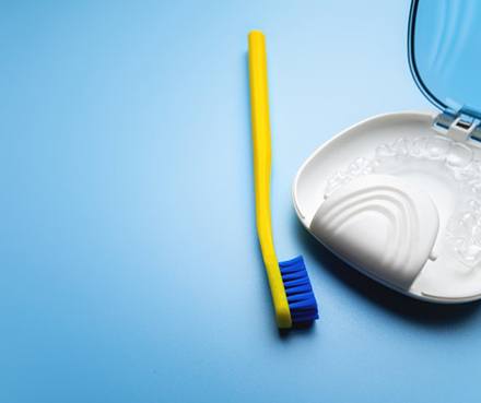 Invisalign aligner and case with toothbrush
