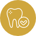 Animated tooth with check mark